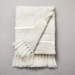 Heathered Stripe Woven Throw Blanket - Hearth & Hand™ With Magnolia -Home Decoration GUEST e8ea1114 2902 4a51 958f f35475e1447e