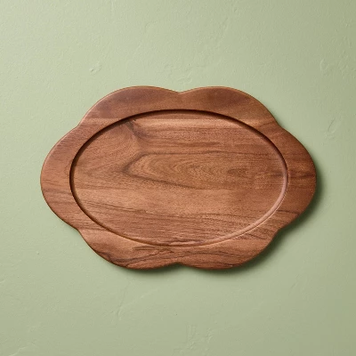 Wood Scallop Oval Tray - Hearth & Hand™ With Magnolia 4 Wood Scallop Oval Tray - Hearth & Hand™ With Magnolia - Image 4