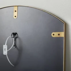 Arched 19"x64" Rectangular Metal Leaning Floor Mirror Brass - Hearth & Hand™ With Magnolia -Home Decoration GUEST f28ffd4f e41e 45ca b5e1 063a548aca22