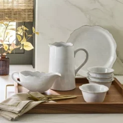 Carved Edge Pitcher Cream - Hearth & Handâ„¢ With Magnolia