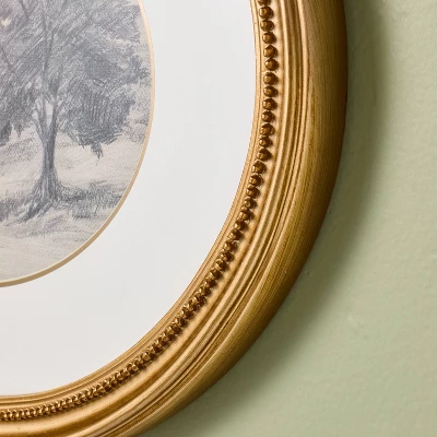 12"x16" Horizontal Oval Landscape Sketch Framed Wall Art - Hearth & Hand™ With Magnolia 2 12"x16" Horizontal Oval Landscape Sketch Framed Wall Art - Hearth & Hand™ With Magnolia - Image 2