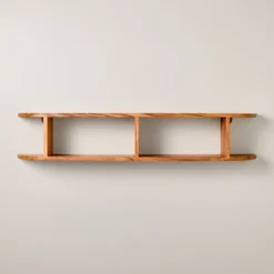 Rounded Edge Two Tier Wood Shelf - Hearth & Hand™ With Magnolia -Home Decoration GUEST fe59124a 1694 44ca 9132 fe4d41fdc350